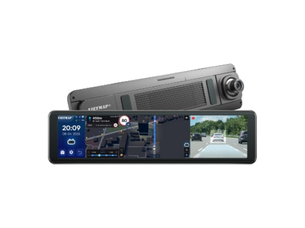 Camera Hành Trình Gương Vietmap V740 Dẫn Đường, Cảnh Báo Giao Thông, 4G Định Vị Xe