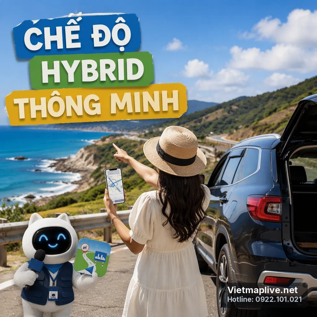 Chế độ Hybrid X2 trên VietMap Live giúp dẫn đường không gián đoạn