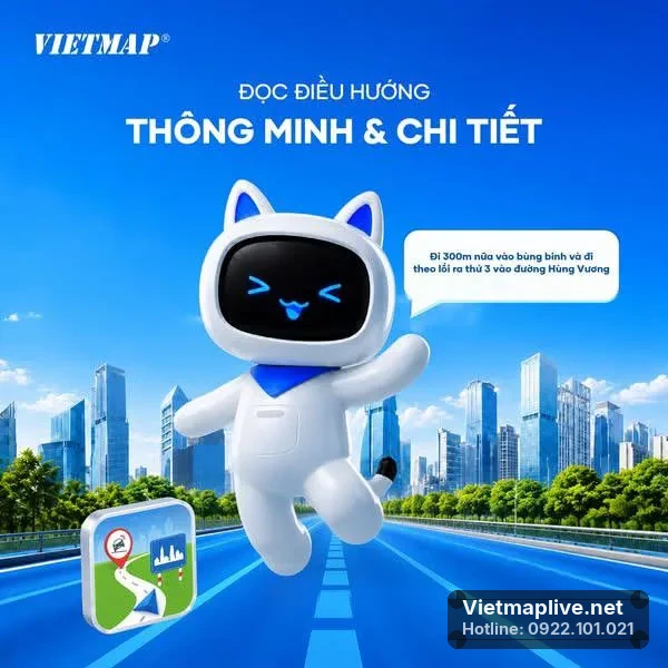 VietMap Live cung cấp đọc điều hướng chi tiết