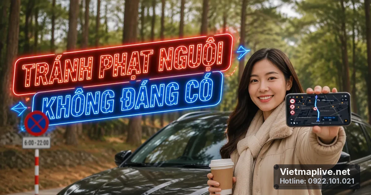 TRÁNH PHẠT OAN BIỂN CẤM DỪNG ĐỖ THEO GIỜ VỚI VIETMAP LIVE!