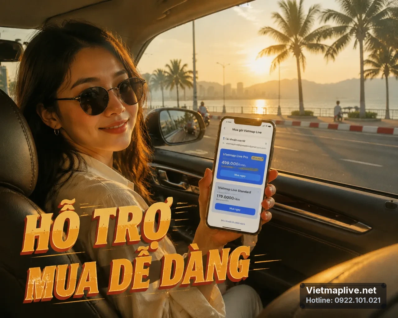 Giao diện mua gói VietMap Live Pro trên điện thoại